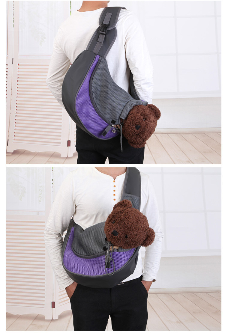 Cat and dog travel portable cross body single shoulder bag breathable mesh pet backpack pet supplies wholesale Cat and dog travel portable cross body single shoulder bag breathable mesh pet backpack pet supplies wholesale