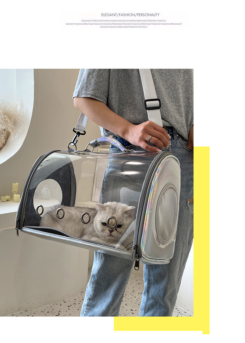 Space Capsule Cat Pet Backpack Transparent Dog Backpack out Breathable and Portable Pet Bag Chest Backpack