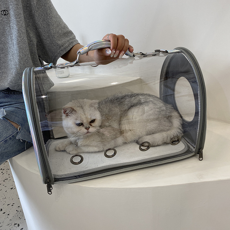 Space Capsule Cat Pet Backpack Transparent Dog Backpack out Breathable and Portable Pet Bag Chest Backpack