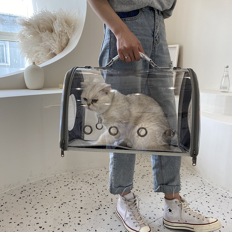 Space Capsule Cat Pet Backpack Transparent Dog Backpack out Breathable and Portable Pet Bag Chest Backpack