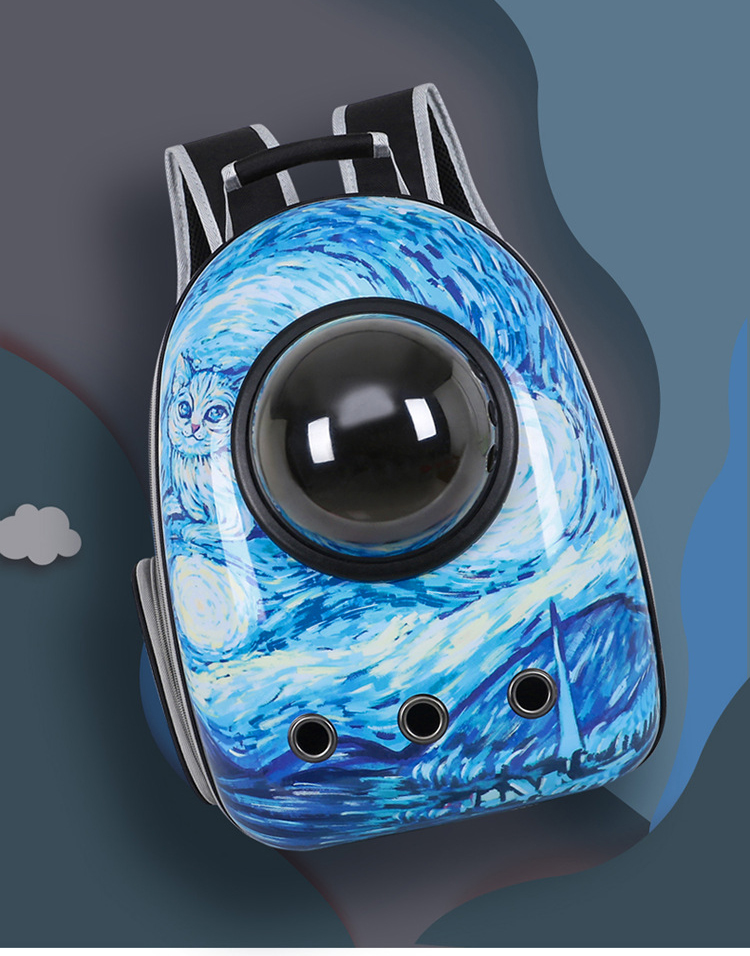 Space Capsule Cat Pet Backpack Transparent Dog Backpack out Breathable and Portable Pet Bag Chest Backpack