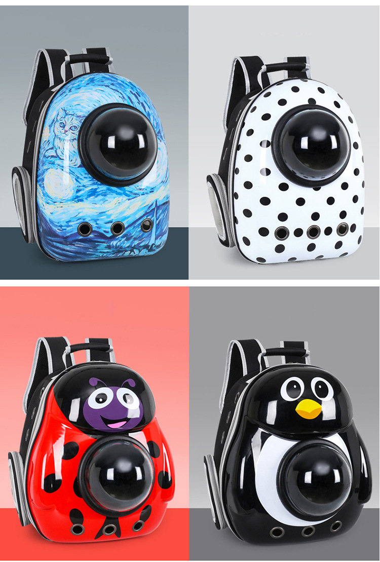 Space Capsule Cat Pet Backpack Transparent Dog Backpack out Breathable and Portable Pet Bag Chest Backpack