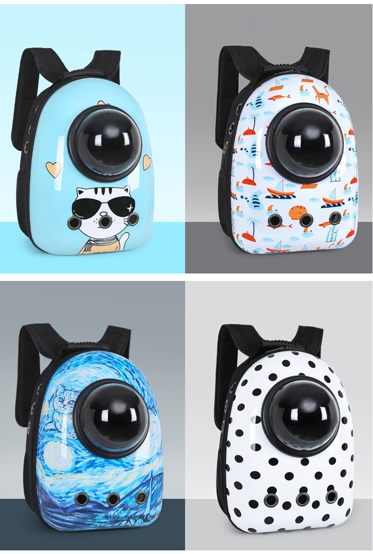 Space Capsule Cat Pet Backpack Transparent Dog Backpack out Breathable and Portable Pet Bag Chest Backpack