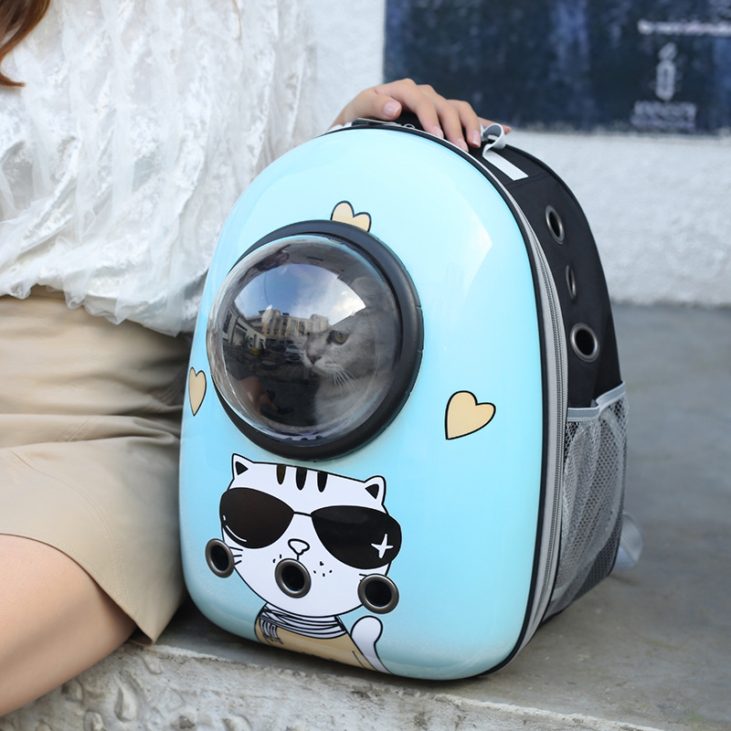 Space Capsule Cat Pet Backpack Transparent Dog Backpack out Breathable and Portable Pet Bag Chest Backpack