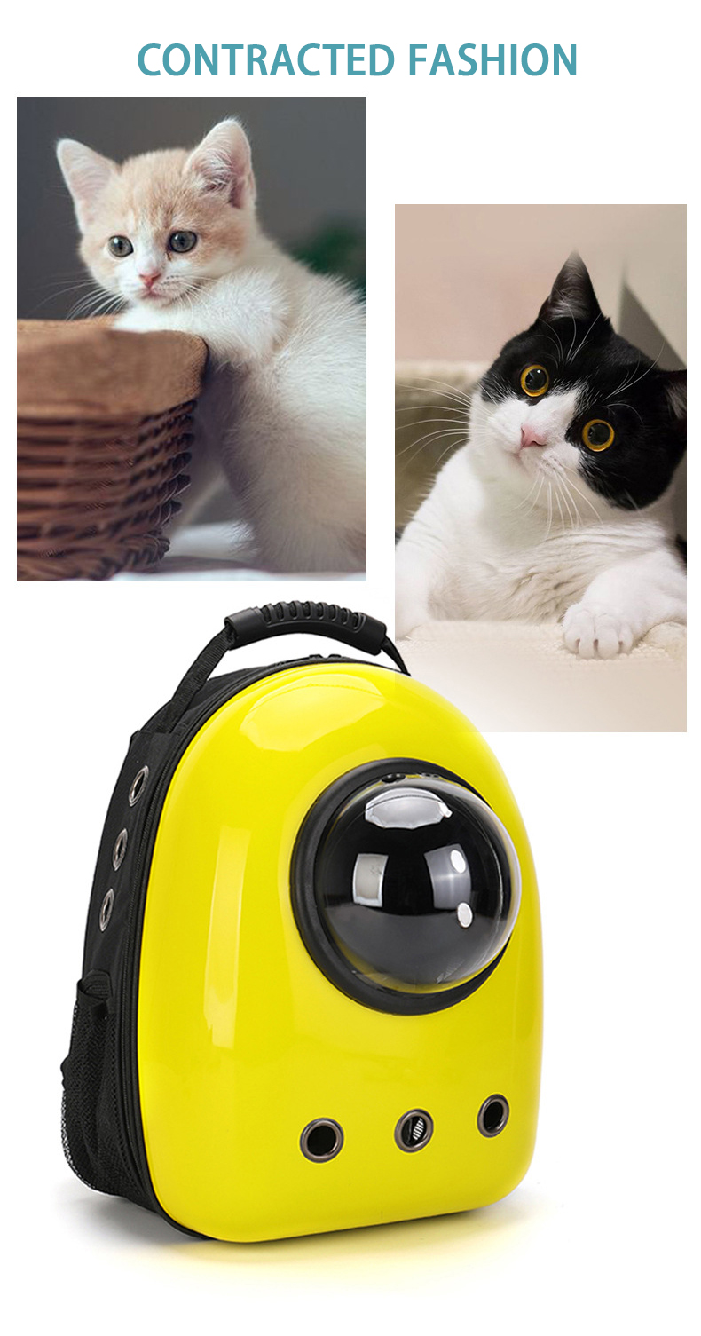 Space Capsule Cat Pet Backpack Transparent Dog Backpack out Breathable and Portable Pet Bag Chest Backpack