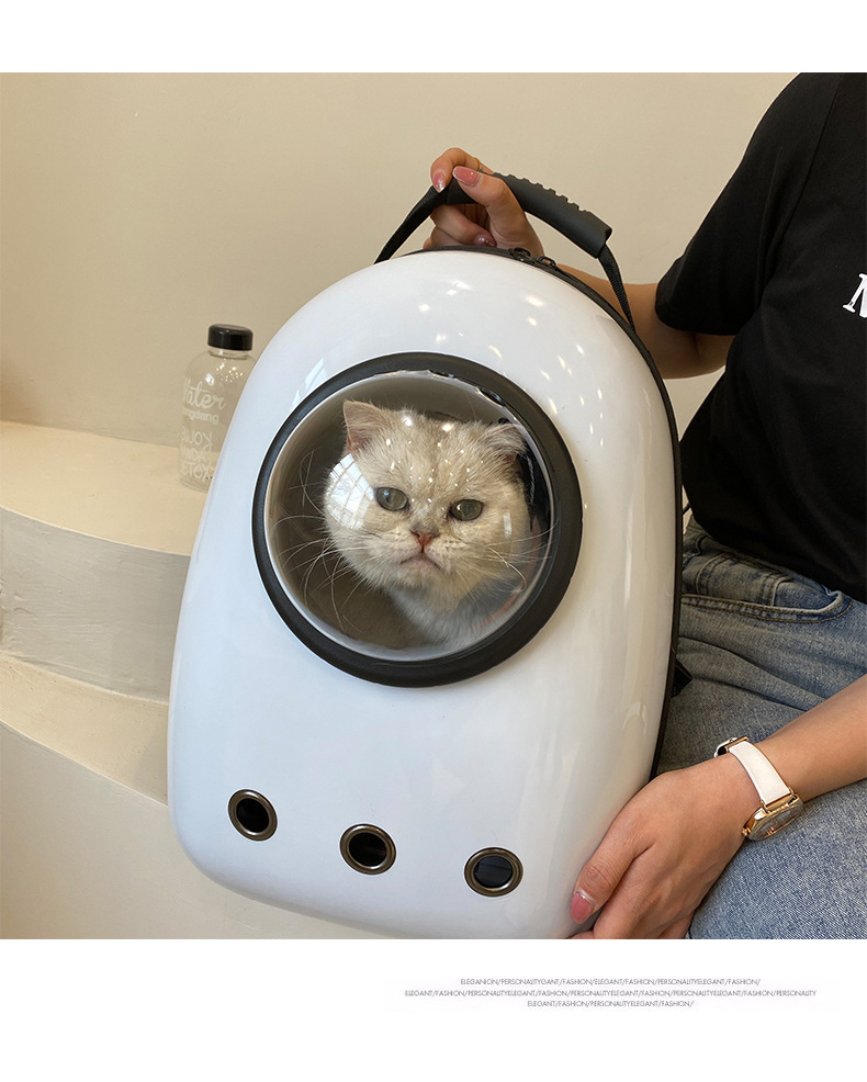 Space Capsule Cat Pet Backpack Transparent Dog Backpack out Breathable and Portable Pet Bag Chest Backpack