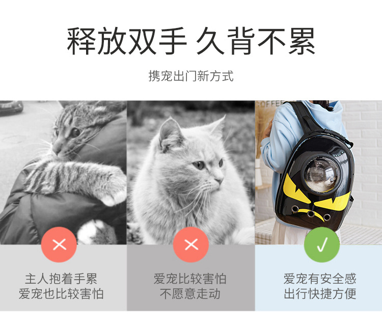 Factory Direct Sales Pet Bag Portable Astronaut Bag Cat Bag Dog Bag Pet Backpack Pet Supplies