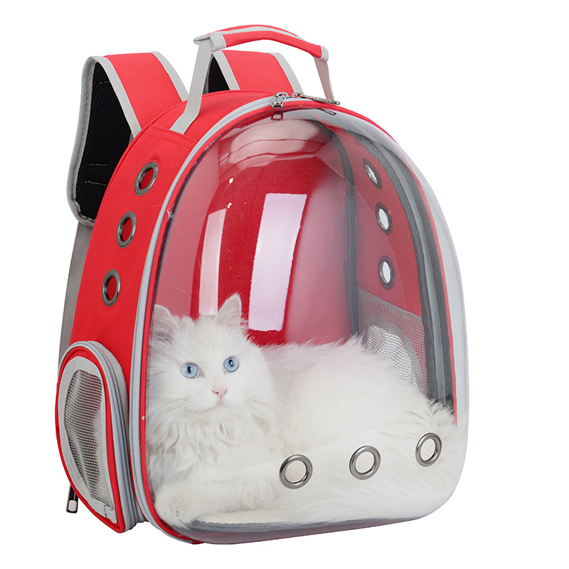 SOURCE Factory Transparent Pet Bag Solid Color Portable Dog Bag Outdoor Cat Bag Large Capacity Pet Backpack Pet Supplies
