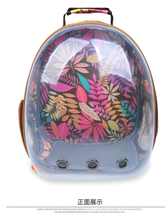 Double Shoulder Cat Backpack Outing Pet Backpack Space Capsule Fully Transparent Portable Pet Supplies