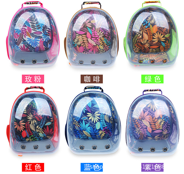 Double Shoulder Cat Backpack Outing Pet Backpack Space Capsule Fully Transparent Portable Pet Supplies