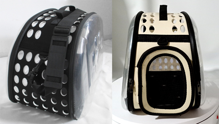 Transparent Cat Bag Cross-Border Supply Foldable Pet Backpack Dog Supplies Outing Carry Bag Pet Bag Factory