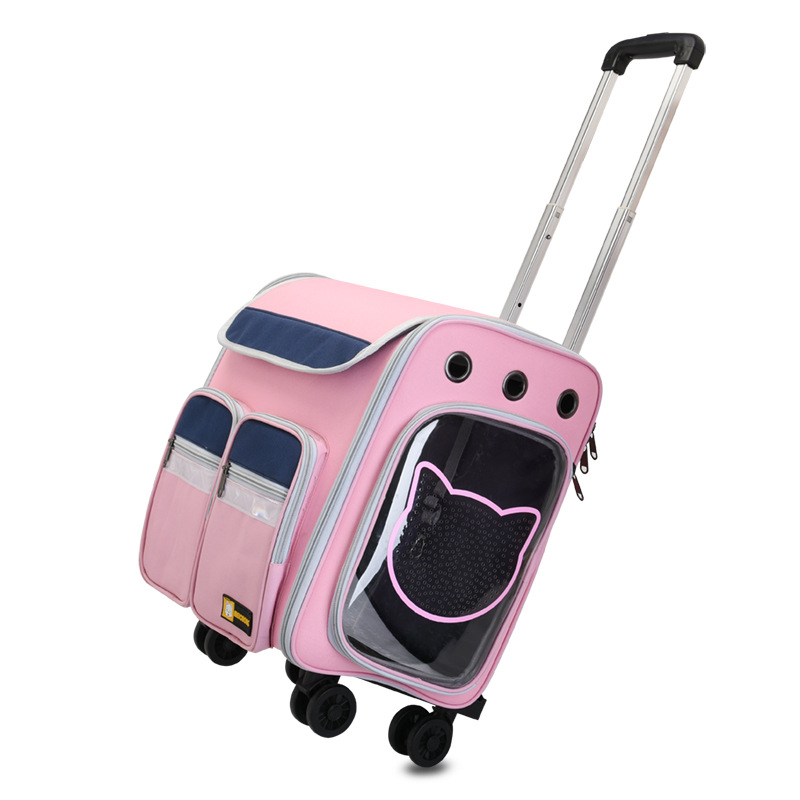 New Pet Trolley Bag Large Capacity Pet Luggage Pet Bag Dog Bag Pet Backpack Cat Bag