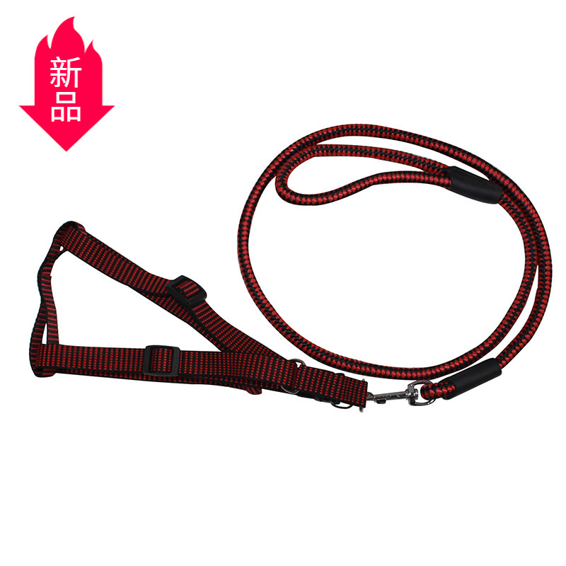 Pet Hand Holding Rope Factory Wholesale Checkered round Rope Chest Back Hand Holding Rope Price Excellent Dog Dog Leash Wholesale