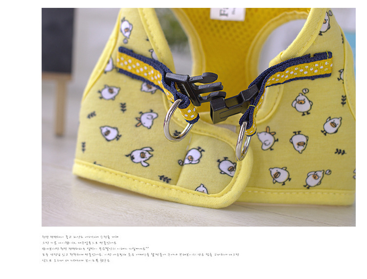 Petstyle Full Printed Cartoon Chest and Back Pet Harness Dog Vest Hand Holding Rope Petstyle Full Printed Cartoon Chest and Back Pet Harness Dog Vest Hand Holding Rope