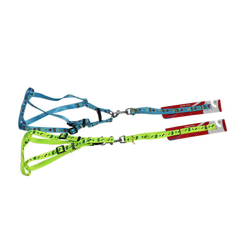 Chest Back Hand Holding Rope Fashion Color Printing Patch Dog Chain Teddy Small Dog Puppy Dog Pet Harness