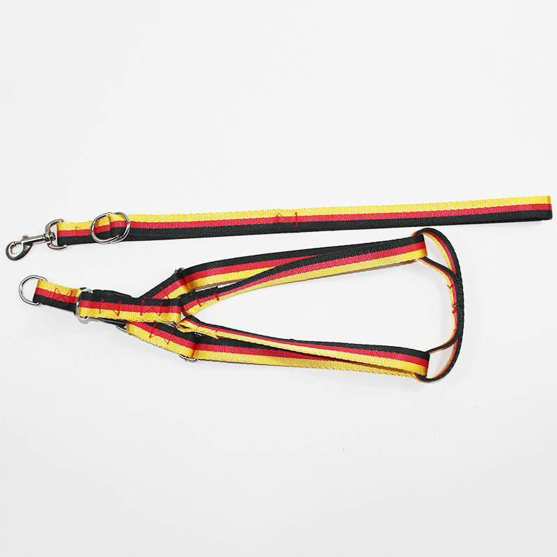 Net Red Medium Large Dog Dog Training Chest Strap Malinois Training Hand Holding Rope Pet&#039;s Chest-Back Metal Large Collar