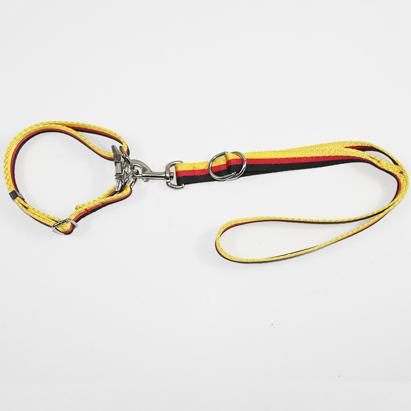 Net Red Medium Large Dog Dog Training Chest Strap Malinois Training Hand Holding Rope Pet&#039;s Chest-Back Metal Large Collar