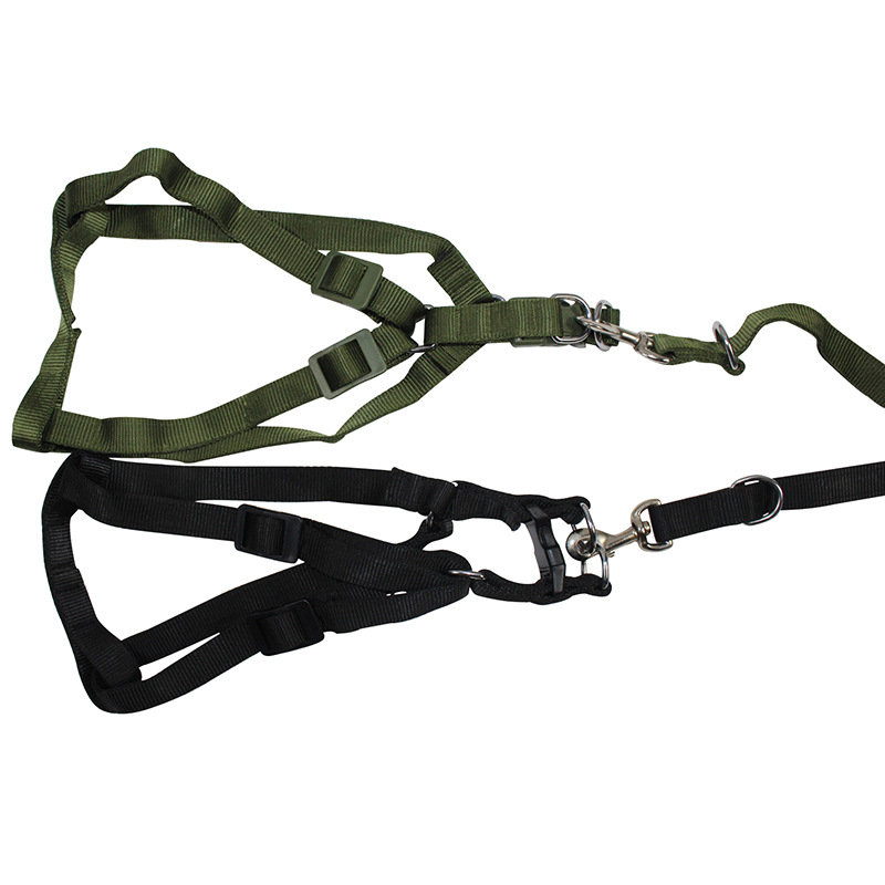 Wholesale Double-Layer Army Green Chest and Back Pet Supplies Pet Collar Traction Belt Retractable Reflective Dog Traction Wholesale Double-Layer Army Green Chest and Back Pet Supplies Pet Collar Traction Belt Retractable Reflective Dog Traction