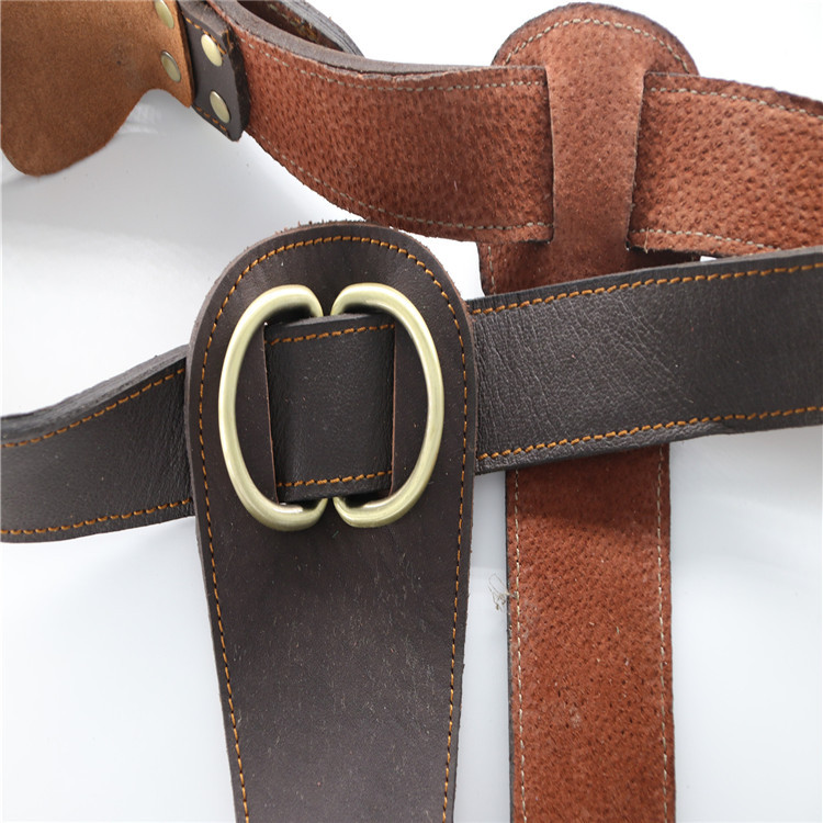 Dog Leather Chest Strap Cowhide Pet&#039;s Chest-Back Medium Large Dog Hand Holding Rope Golden Retriever/German Shepherd Factory Direct Sales Strap