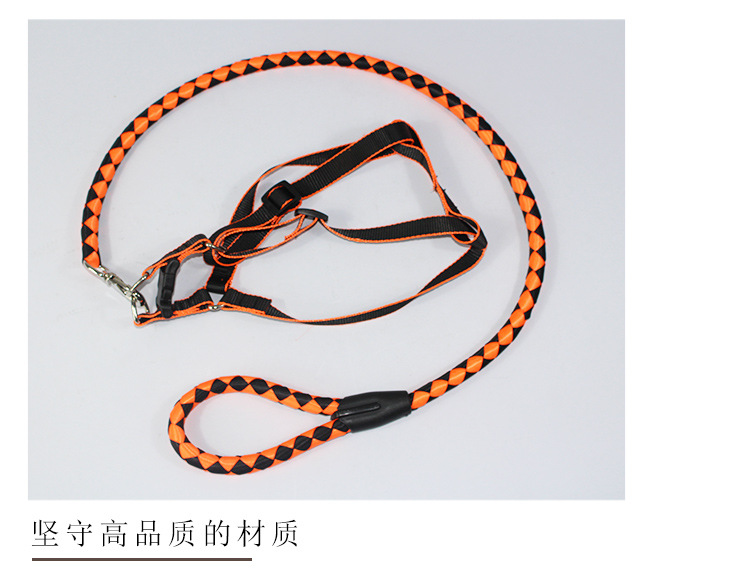 Processing Customized Hand-Woven Pet Traction Belt round Rope Chest Back Dog Hand Holding Rope Walking Dog Processing Customized Hand-Woven Pet Traction Belt round Rope Chest Back Dog Hand Holding Rope Walking Dog