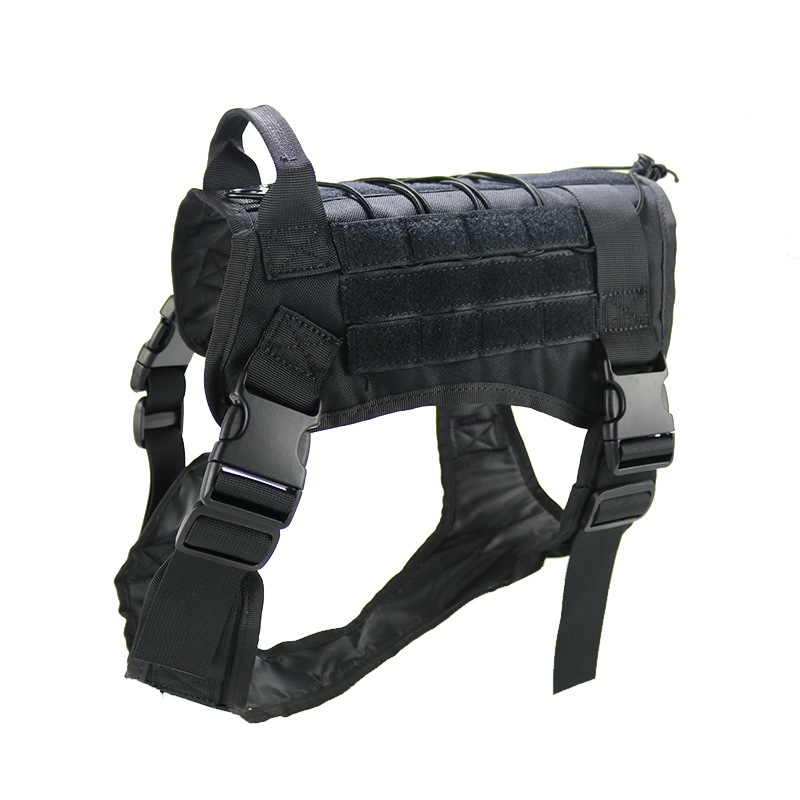 Tactical Dog Clothes Pet Vest Big Dog Clothes Clothes Outdoor Camouflage Dog Vest Nylon Waterproof Chest Back Training Vest K9