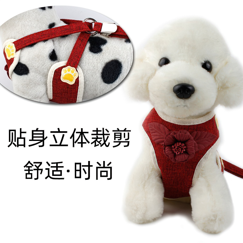Factory Wholesale Pet Hand Holding Rope Vest Pet Traction Belt Dog Breast Strap Dress Chest Back Dog Supplies