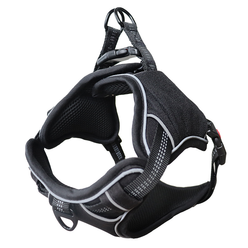 Amazon Hot Pet Outing Chest Back Adjustable Release Buckle Reflective Chest Back Medium Large Dog Comfortable Chest Strap