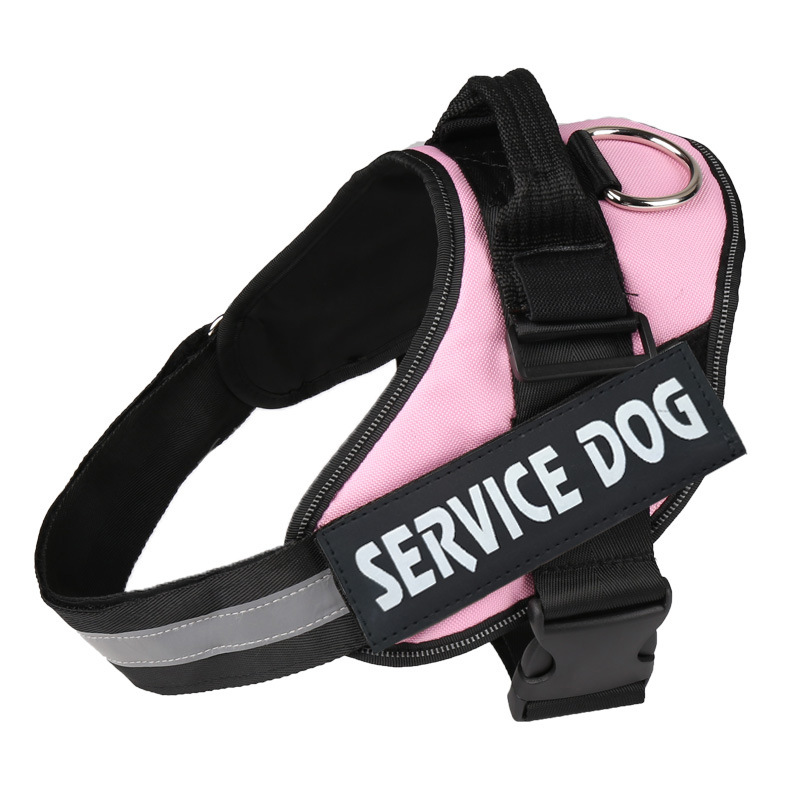 Service Dog Pet Supplies Explosion-Proof Medium Large Dog Chest Back Dog Supplies Traction Rope Factory Direct Sales
