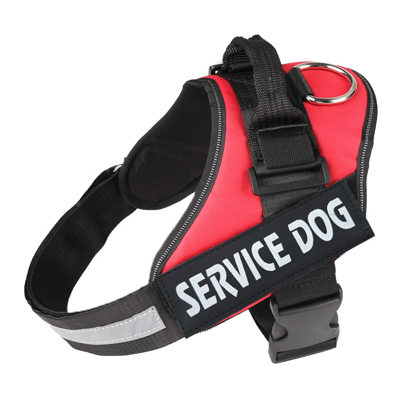Service Dog Pet Supplies Explosion-Proof Medium Large Dog Chest Back Dog Supplies Traction Rope Factory Direct Sales