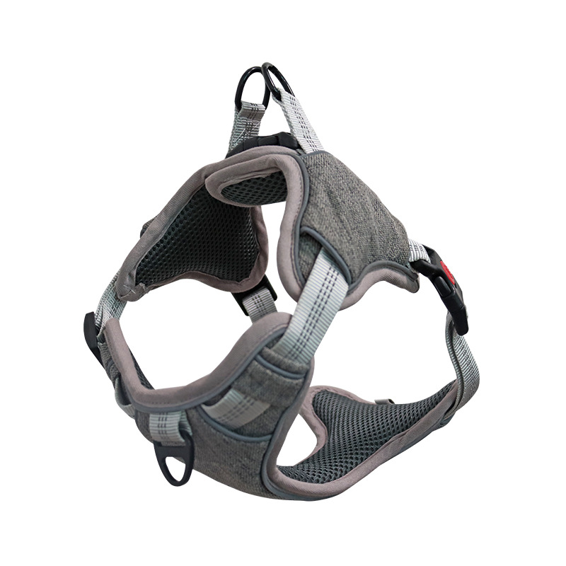 Amazon Hot Pet Outing Chest Back Adjustable Release Buckle Reflective Chest Back Medium Large Dog Comfortable Chest Strap