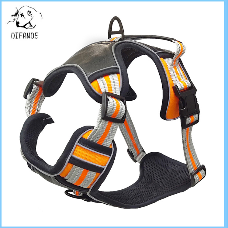 Factory Direct Supply New Reflective Comfortable Dog Breast Strap Cross-Border Amazon Hot Selling Vest Pet&#039;s Chest-Back