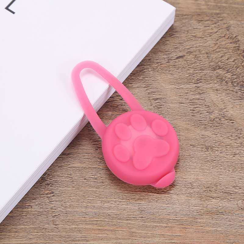 PET Soft Silicone Collar Bell Led Light Flasher Chest Back Luminous Pendant Night Safety Light Walking Cat Dog Supplies