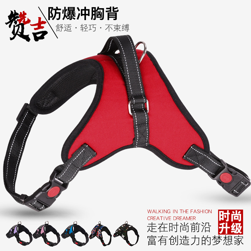 Pet&#039;s Chest-Back Medium Large Dog Dog Chain Explosion-Proof Chest Strap Dog Leash Dog Hand Holding Rope Factory Direct Sales