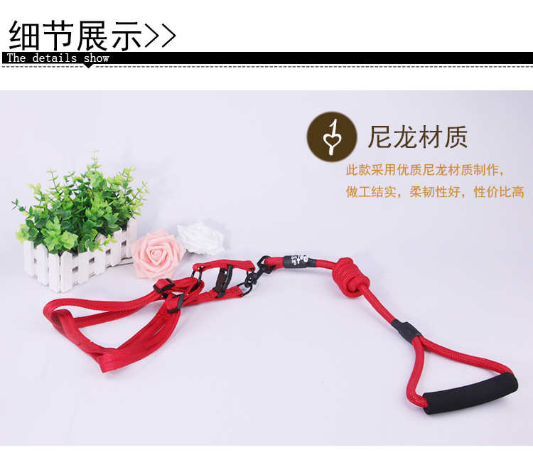 Manufacturer direct selling pet chest back - band traction rope nylon handle round rope climbing chest back cover Manufacturer direct selling pet chest back - band traction rope nylon handle round rope climbing chest back cover