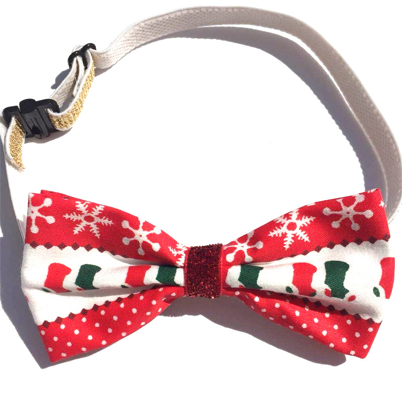 New Pet Christmas Product Dog Cat Christmas Bow Tie Christmas Decorative Hat