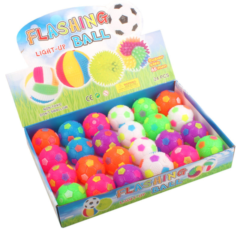 Whistle Luminous Football New Luminous Colorful Jumping Football Yiwu Children&#039;s Luminous Toys Stall Wholesale