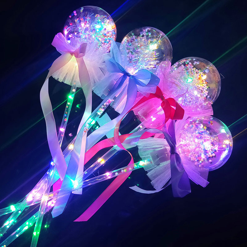 New Flash Magic Wand Glow Stick Children&#039;s Luminous Toys Stall Drainage Bounce Ball Star Sky Ball Magic Wand