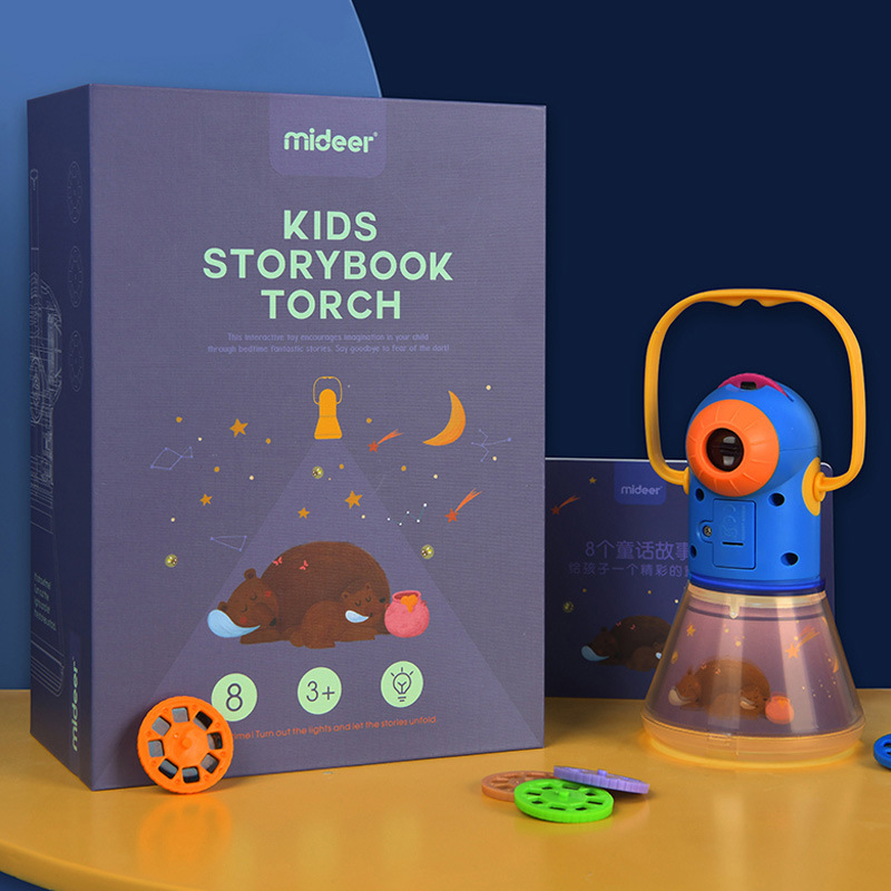 Mideer Milu Children&#039;s Multi-Functional Story Projector Three-in-One Starry Sky Night Light Small Night Lamp Luminous Toys