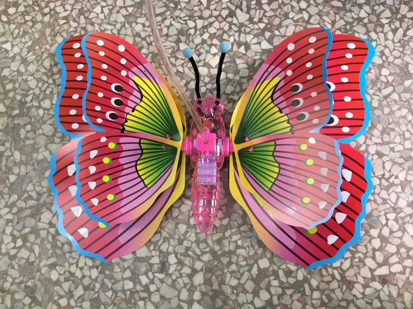 New Portable Butterfly Luminous Electric Music Portable Lantern Electric Butterfly Stall Popular Luminous Toys Wholesale