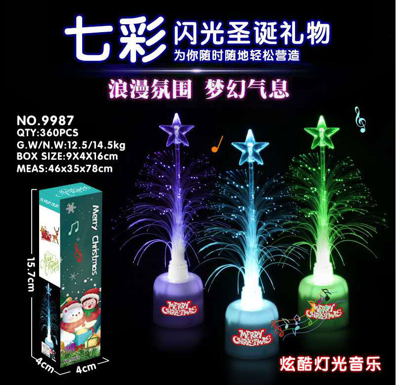 Christmas Tree Santa Claus Light Music Small Night Lamp Children's Luminous Toys Small Gift Night Market Stall Supply