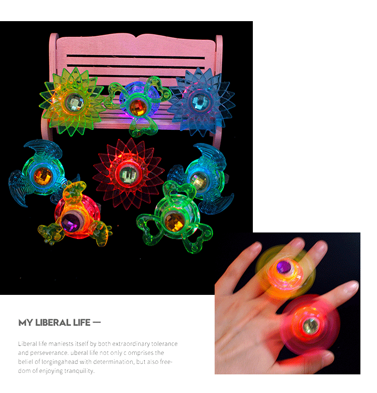 Children's Luminous Toys Gyro Ring Flash Spinning Gyro Finger Lights Stall Night Market Gift Toy Ring Children's Luminous Toys Gyro Ring Flash Spinning Gyro Finger Lights Stall Night Market Gift Toy Ring