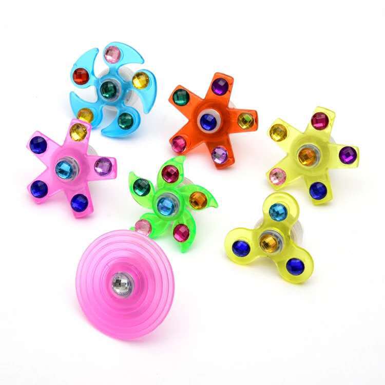 Children&#039;s Luminous Toys Gyro Ring Flash Rotating Gyro Bracelet Floor Push Stall Night Market Small Toy Gift