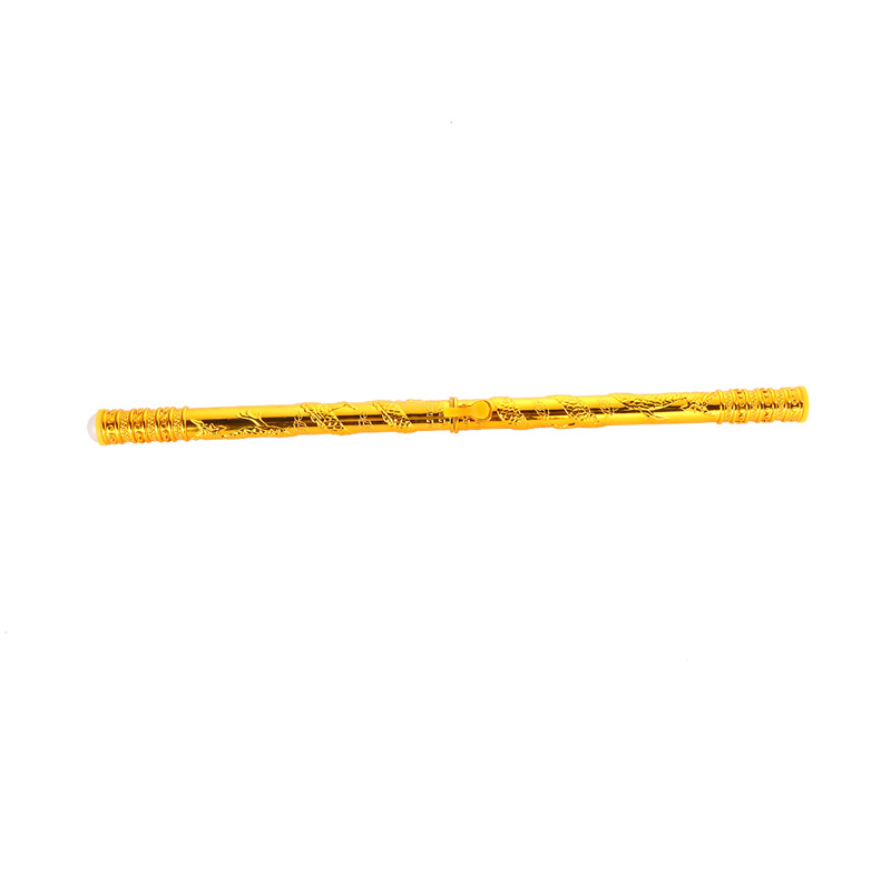 Stall Luminous Toys Wholesale Monkey King Dance Performance Props Soft Plastic Automatic Catapult Light Golden Hoop Stick