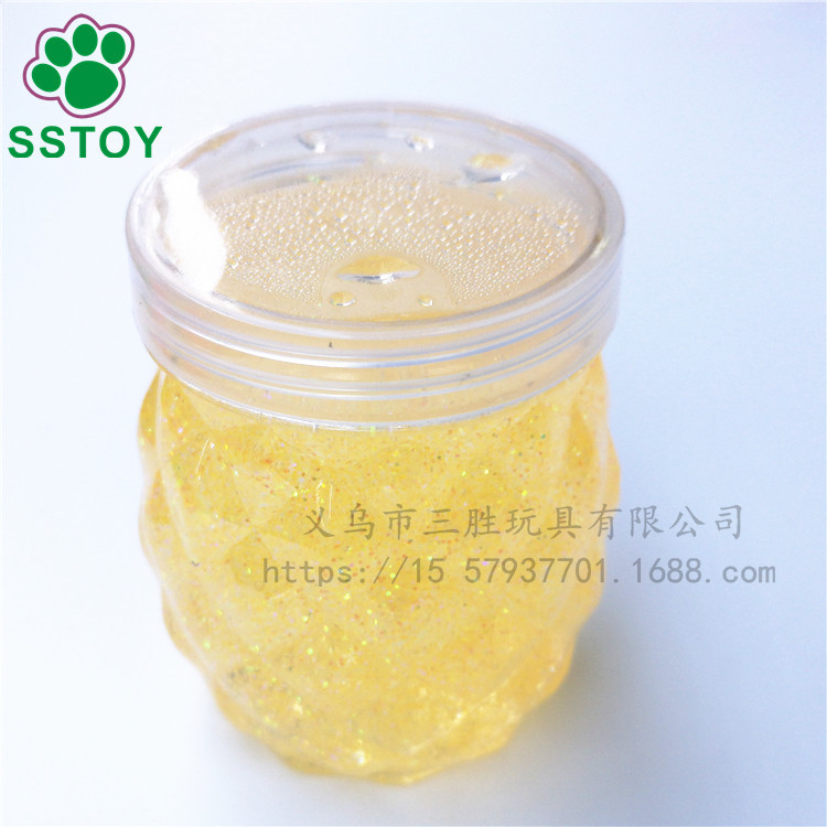 Children's non-toxic crystal color mud fruit crystal clay plasticine creative hand diy6 color large pineapple can Children's non-toxic crystal color mud fruit crystal clay plasticine creative hand diy6 color large pineapple can