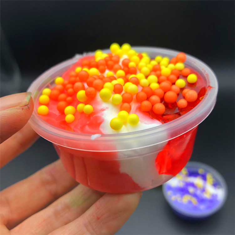 Crystal mud toy slime diy two-color plasticine non-toxic and