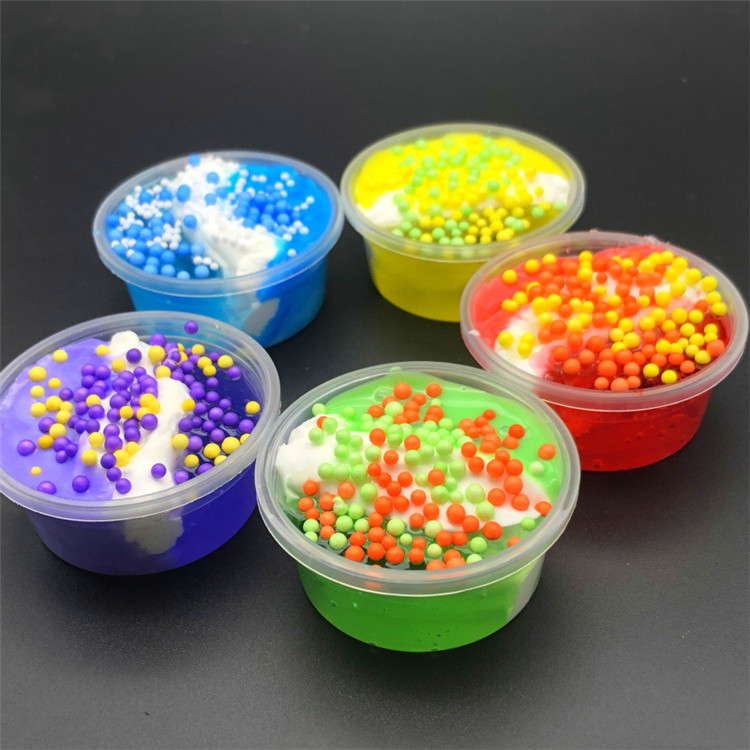 Crystal mud toy slime diy two-color plasticine non-toxic and