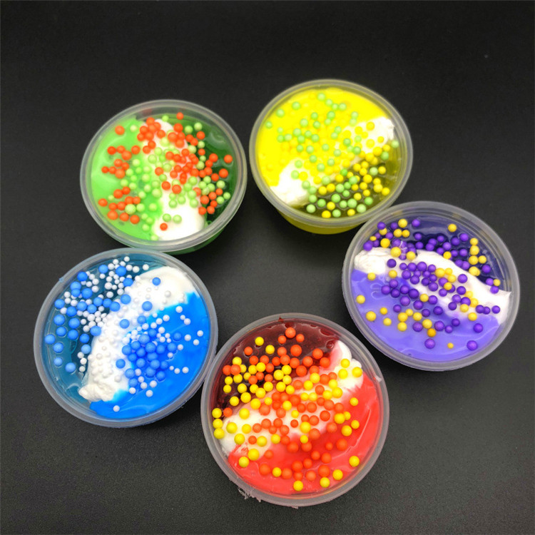 Crystal mud toy slime diy two-color plasticine non-toxic and
