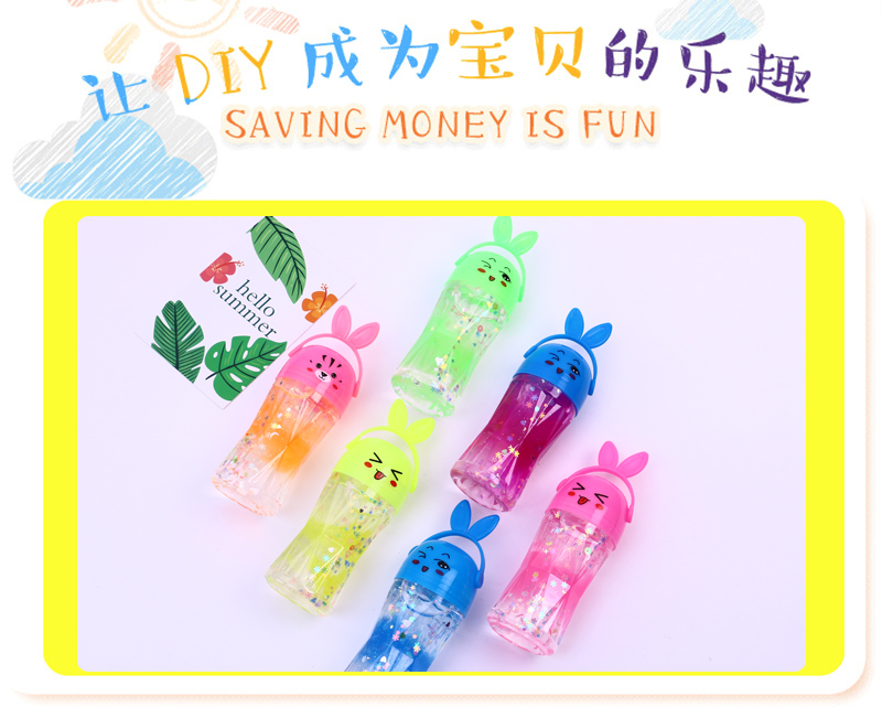 Slim Foaming Glue Transparent Jelly Plasticine Crystal Mud Fun Decompression Mud Stamp Mud Six-Color Set