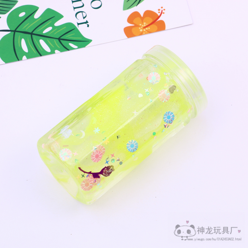 Factory Direct Sales Colorful Sequins Canned Crystal Clay Children&#039;s DIY Toy Set Clay Lime Plasticine