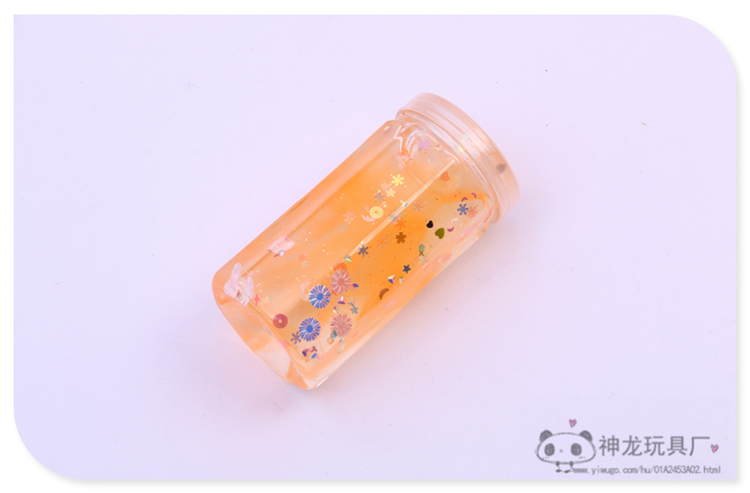 Factory Direct Sales Colorful Sequins Canned Crystal Clay Children's DIY Toy Set Clay Lime Plasticine